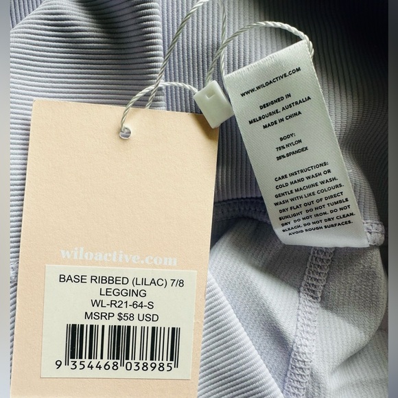 Wilo The Label Base Ribbed Lilac Leggings - Picture 8 of 10